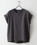 【汗染みの目立ちにくいTシャツ ZEROSTAIN/ゼロステイン】ロールカフラウンドヘムTシャツ レディース 汗染み防止 撥水加工 多機能 zo スミクロ ❘ジーンズメイト公式オンラインショップ