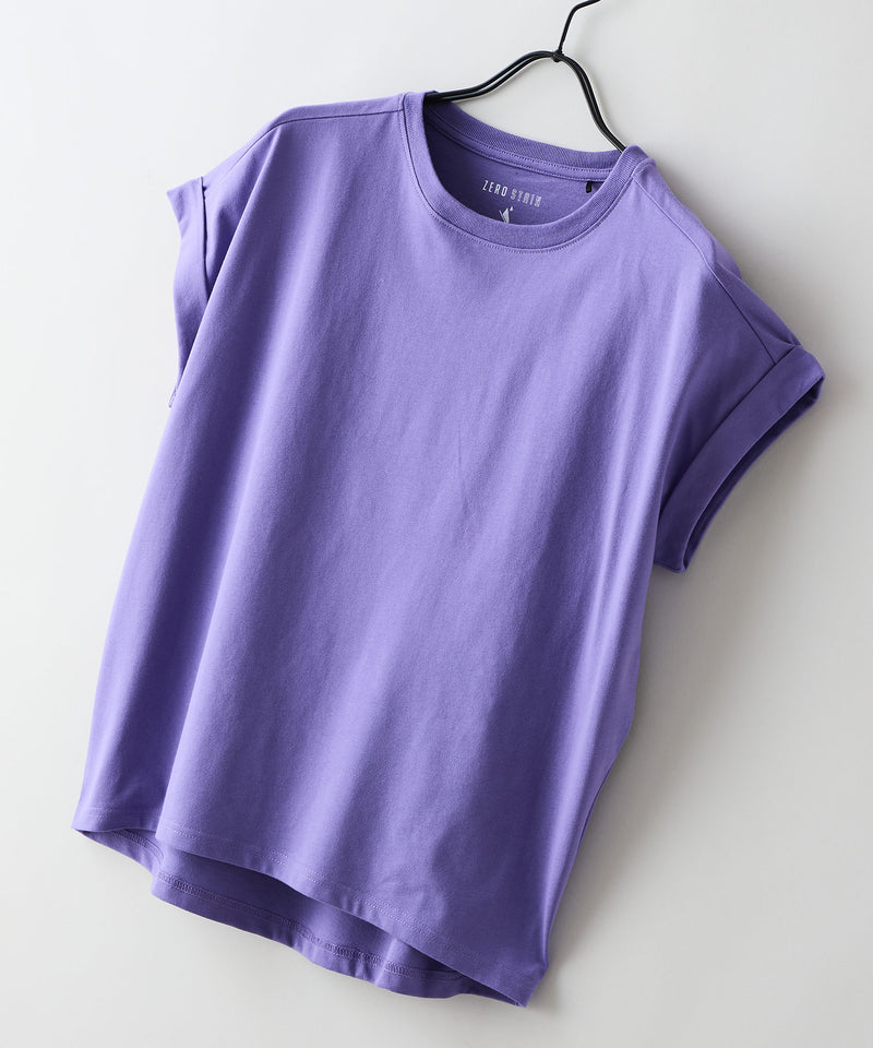 汗染みの目立ちにくいTシャツ ZEROSTAIN/ゼロステイン】ロールカフ