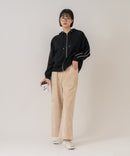 【C-FORT POINT/フォートポイント】【上品なセンタープレス仕様で脚長効果抜群！】ノンウェルコールワイドパンツ コーデュロイ風 きれいめ 上品 高見え オフィス カジュアル 秋冬