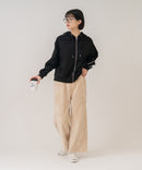 【C-FORT POINT/フォートポイント】【上品なセンタープレス仕様で脚長効果抜群！】ノンウェルコールワイドパンツ コーデュロイ風 きれいめ 上品 高見え オフィス カジュアル 秋冬