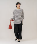 【C-FORT POINT/フォートポイント】【上品なセンタープレス仕様で脚長効果抜群！】ノンウェルコールワイドパンツ コーデュロイ風 きれいめ 上品 高見え オフィス カジュアル 秋冬