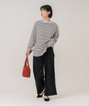 【C-FORT POINT/フォートポイント】【上品なセンタープレス仕様で脚長効果抜群！】ノンウェルコールワイドパンツ コーデュロイ風 きれいめ 上品 高見え オフィス カジュアル 秋冬