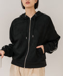 【C-FORT POINT/フォートポイント】【シワになりにくく適度な肉感でロングシーズン活躍】スエードポンチトラックジップパーカー 大人カジュアル 上品 スエード調 スポーティ サイドライン きれいめ カジュアル