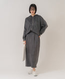 【C-FORT POINT/フォートポイント】【シワになりにくく適度な肉感でロングシーズン活躍】スエードポンチトラックジップパーカー 大人カジュアル 上品 スエード調 スポーティ サイドライン きれいめ カジュアル