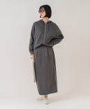 【C-FORT POINT/フォートポイント】【シワになりにくく適度な肉感でロングシーズン活躍】スエードポンチトラックジップパーカー 大人カジュアル 上品 スエード調 スポーティ サイドライン きれいめ カジュアル