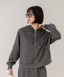 【C-FORT POINT/フォートポイント】【シワになりにくく適度な肉感でロングシーズン活躍】スエードポンチトラックジップパーカー 大人カジュアル 上品 スエード調 スポーティ サイドライン きれいめ カジュアル