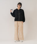 【C-FORT POINT/フォートポイント】【シワになりにくく適度な肉感でロングシーズン活躍】スエードポンチトラックジップパーカー 大人カジュアル 上品 スエード調 スポーティ サイドライン きれいめ カジュアル