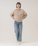 【C-FORT POINT/フォートポイント】【シワになりにくく適度な肉感でロングシーズン活躍】スエードポンチトラックジップパーカー 大人カジュアル 上品 スエード調 スポーティ サイドライン きれいめ カジュアル