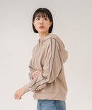 【C-FORT POINT/フォートポイント】【シワになりにくく適度な肉感でロングシーズン活躍】スエードポンチトラックジップパーカー 大人カジュアル 上品 スエード調 スポーティ サイドライン きれいめ カジュアル