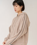 【C-FORT POINT/フォートポイント】【シワになりにくく適度な肉感でロングシーズン活躍】スエードポンチトラックジップパーカー 大人カジュアル 上品 スエード調 スポーティ サイドライン きれいめ カジュアル