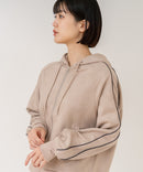 【C-FORT POINT/フォートポイント】【シワになりにくく適度な肉感でロングシーズン活躍】スエードポンチトラックジップパーカー 大人カジュアル 上品 スエード調 スポーティ サイドライン きれいめ カジュアル