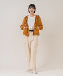 【C-FORT POINT/フォートポイント】【シワになりにくく適度な肉感でロングシーズン活躍】スエードポンチトラックジップパーカー 大人カジュアル 上品 スエード調 スポーティ サイドライン きれいめ カジュアル