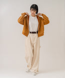 【C-FORT POINT/フォートポイント】【シワになりにくく適度な肉感でロングシーズン活躍】スエードポンチトラックジップパーカー 大人カジュアル 上品 スエード調 スポーティ サイドライン きれいめ カジュアル