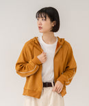 【C-FORT POINT/フォートポイント】【シワになりにくく適度な肉感でロングシーズン活躍】スエードポンチトラックジップパーカー 大人カジュアル 上品 スエード調 スポーティ サイドライン きれいめ カジュアル