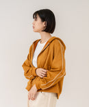 【C-FORT POINT/フォートポイント】【シワになりにくく適度な肉感でロングシーズン活躍】スエードポンチトラックジップパーカー 大人カジュアル 上品 スエード調 スポーティ サイドライン きれいめ カジュアル