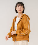 【C-FORT POINT/フォートポイント】【シワになりにくく適度な肉感でロングシーズン活躍】スエードポンチトラックジップパーカー 大人カジュアル 上品 スエード調 スポーティ サイドライン きれいめ カジュアル