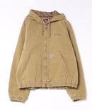 【BEN DAVIS/ベンデイビス】【薄中綿入りで冬の装いにも対応】ヴィンテージダックフーデッドワークジャケット 表地綿100% ブランドロゴ刺&