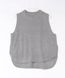 【C-FORTPOINT/フォートポイント】【しっかりとしたカノコ編みが立体感のある表情をプラス】ラウンドヘムニットベスト サイドスリット 抜け感 重ね着 レイヤード グレー FREE ❘ジーンズメイト公式オンラインショップ