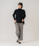 【C-FORT POINT/フォートポイント】【ゆったりワイドシルエット】先染めチェックワイドパンツ リラックス 上品 カジュアル ウールライク 秋カラー ❘ジーンズメイト公式オンラインショップ