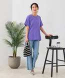 【汗染みの目立ちにくいTシャツ ZEROSTAIN/ゼロステイン】ロールカフサイドスリットTシャツ 撥水・UVカット機能付き レディース 快適Tシャツ zo ❘ジーンズメイト公式オンラインショップ