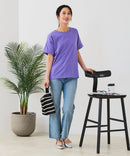【汗染みの目立ちにくいTシャツ ZEROSTAIN/ゼロステイン】ロールカフサイドスリットTシャツ 撥水・UVカット機能付き レディース 快適Tシャツ zo ❘ジーンズメイト公式オンラインショップ