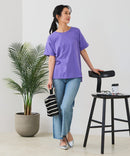 【汗染みの目立ちにくいTシャツ ZEROSTAIN/ゼロステイン】ロールカフサイドスリットTシャツ 撥水・UVカット機能付き レディース 快適Tシャツ zo ❘ジーンズメイト公式オンラインショップ