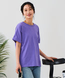 【汗染みの目立ちにくいTシャツ ZEROSTAIN/ゼロステイン】ロールカフサイドスリットTシャツ 撥水・UVカット機能付き レディース 快適Tシャツ zo ❘ジーンズメイト公式オンラインショップ