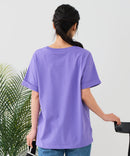 【汗染みの目立ちにくいTシャツ ZEROSTAIN/ゼロステイン】ロールカフサイドスリットTシャツ 撥水・UVカット機能付き レディース 快適Tシャツ zo ❘ジーンズメイト公式オンラインショップ