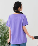 【汗染みの目立ちにくいTシャツ ZEROSTAIN/ゼロステイン】ロールカフサイドスリットTシャツ 撥水・UVカット機能付き レディース 快適Tシャツ zo ❘ジーンズメイト公式オンラインショップ