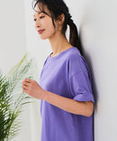 【汗染みの目立ちにくいTシャツ ZEROSTAIN/ゼロステイン】ロールカフサイドスリットTシャツ 撥水・UVカット機能付き レディース 快適Tシャツ zo ❘ジーンズメイト公式オンラインショップ