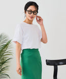 【汗染みの目立ちにくいTシャツ ZEROSTAIN/ゼロステイン】ロールカフサイドスリットTシャツ 撥水・UVカット機能付き レディース 快適Tシャツ zo ❘ジーンズメイト公式オンラインショップ