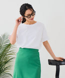 【汗染みの目立ちにくいTシャツ ZEROSTAIN/ゼロステイン】ロールカフサイドスリットTシャツ 撥水・UVカット機能付き レディース 快適Tシャツ zo ❘ジーンズメイト公式オンラインショップ