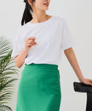 【汗染みの目立ちにくいTシャツ ZEROSTAIN/ゼロステイン】ロールカフサイドスリットTシャツ 撥水・UVカット機能付き レディース 快適Tシャツ zo ❘ジーンズメイト公式オンラインショップ