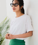 【汗染みの目立ちにくいTシャツ ZEROSTAIN/ゼロステイン】ロールカフサイドスリットTシャツ 撥水・UVカット機能付き レディース 快適Tシャツ zo ❘ジーンズメイト公式オンラインショップ
