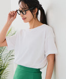 【汗染みの目立ちにくいTシャツ ZEROSTAIN/ゼロステイン】ロールカフサイドスリットTシャツ 撥水・UVカット機能付き レディース 快適Tシャツ zo ❘ジーンズメイト公式オンラインショップ
