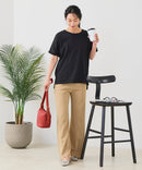 【汗染みの目立ちにくいTシャツ ZEROSTAIN/ゼロステイン】ロールカフサイドスリットTシャツ 撥水・UVカット機能付き レディース 快適Tシャツ zo ❘ジーンズメイト公式オンラインショップ