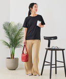 【汗染みの目立ちにくいTシャツ ZEROSTAIN/ゼロステイン】ロールカフサイドスリットTシャツ 撥水・UVカット機能付き レディース 快適Tシャツ zo ❘ジーンズメイト公式オンラインショップ