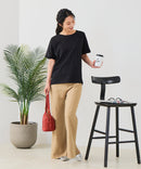 【汗染みの目立ちにくいTシャツ ZEROSTAIN/ゼロステイン】ロールカフサイドスリットTシャツ 撥水・UVカット機能付き レディース 快適Tシャツ zo ❘ジーンズメイト公式オンラインショップ