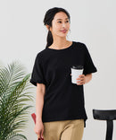 【汗染みの目立ちにくいTシャツ ZEROSTAIN/ゼロステイン】ロールカフサイドスリットTシャツ 撥水・UVカット機能付き レディース 快適Tシャツ zo ❘ジーンズメイト公式オンラインショップ