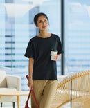 【汗染みの目立ちにくいTシャツ ZEROSTAIN/ゼロステイン】ロールカフサイドスリットTシャツ 撥水・UVカット機能付き レディース 快適Tシャツ zo ❘ジーンズメイト公式オンラインショップ