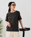 【汗染みの目立ちにくいTシャツ ZEROSTAIN/ゼロステイン】ロールカフサイドスリットTシャツ 撥水・UVカット機能付き レディース 快適Tシャツ zo ❘ジーンズメイト公式オンラインショップ