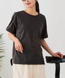 【汗染みの目立ちにくいTシャツ ZEROSTAIN/ゼロステイン】ロールカフサイドスリットTシャツ 撥水・UVカット機能付き レディース 快適Tシャツ zo ❘ジーンズメイト公式オンラインショップ
