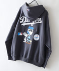 【PEANUTS/ピーナッツ】【ユニセックスデザインでリンクコーデにも◎】MLB×PEANUTS 裏起毛ジップパーカー 保温 キャラクター ドジャース ヤンキース ホワイトソックス