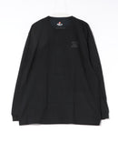 【HANES/ヘインズ】【アメリカンテイストを感じさせるクラシックなボックスシルエット】PEANUTS×BEEFY-T クルーネックロングスリーブTシャツ キャラクタープリント スヌーピー モノトーン チューブボディ タグレス仕様 ユニセックス