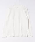 【HANES/ヘインズ】【体のラインを拾わないオーバーサイズシルエット】Thermal Top クルーネックロングスリーブTシャツ サステナブルコットン ワッフル編み オープンエンド糸 型崩れしにくい タグレス仕様 ユニセックス