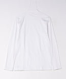 【HANES/ヘインズ】【しなやかでソフトな肌触りとしっかりとした保温力が特長】スムース起毛モックネックロンT サステナブルコットン チューブボディ タグレス仕様 ユニセックス
