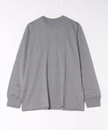 【HANES/ヘインズ】【身幅にゆとりを持たせたアメリカンスタイルのシルエット】1P T-SHIRTS MOKU クルーネックロングスリーブT 綿100% チューブボディ タグレス仕様 ブラインドステッチ ベーシック ユニセックス モクグレー ❘ジーンズメイト公式オンラインショップ