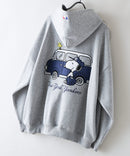 【PEANUTS/ピーナッツ】【ユニセックスデザインでリンクコーデにも◎】MLB×PEANUTS 裏起毛ジップパーカー 保温 キャラクター ドジャース ヤンキース ホワイトソックス