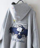 【PEANUTS/ピーナッツ】【ユニセックスデザインでリンクコーデにも◎】MLB×PEANUTS 裏起毛ジップパーカー 保温 キャラクター ドジャース ヤンキース ホワイトソックス