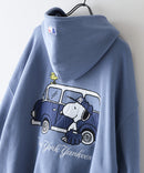 【PEANUTS/ピーナッツ】【ユニセックスデザインでリンクコーデにも◎】MLB×PEANUTS 裏起毛ジップパーカー 保温 キャラクター ドジャース ヤンキース ホワイトソックス
